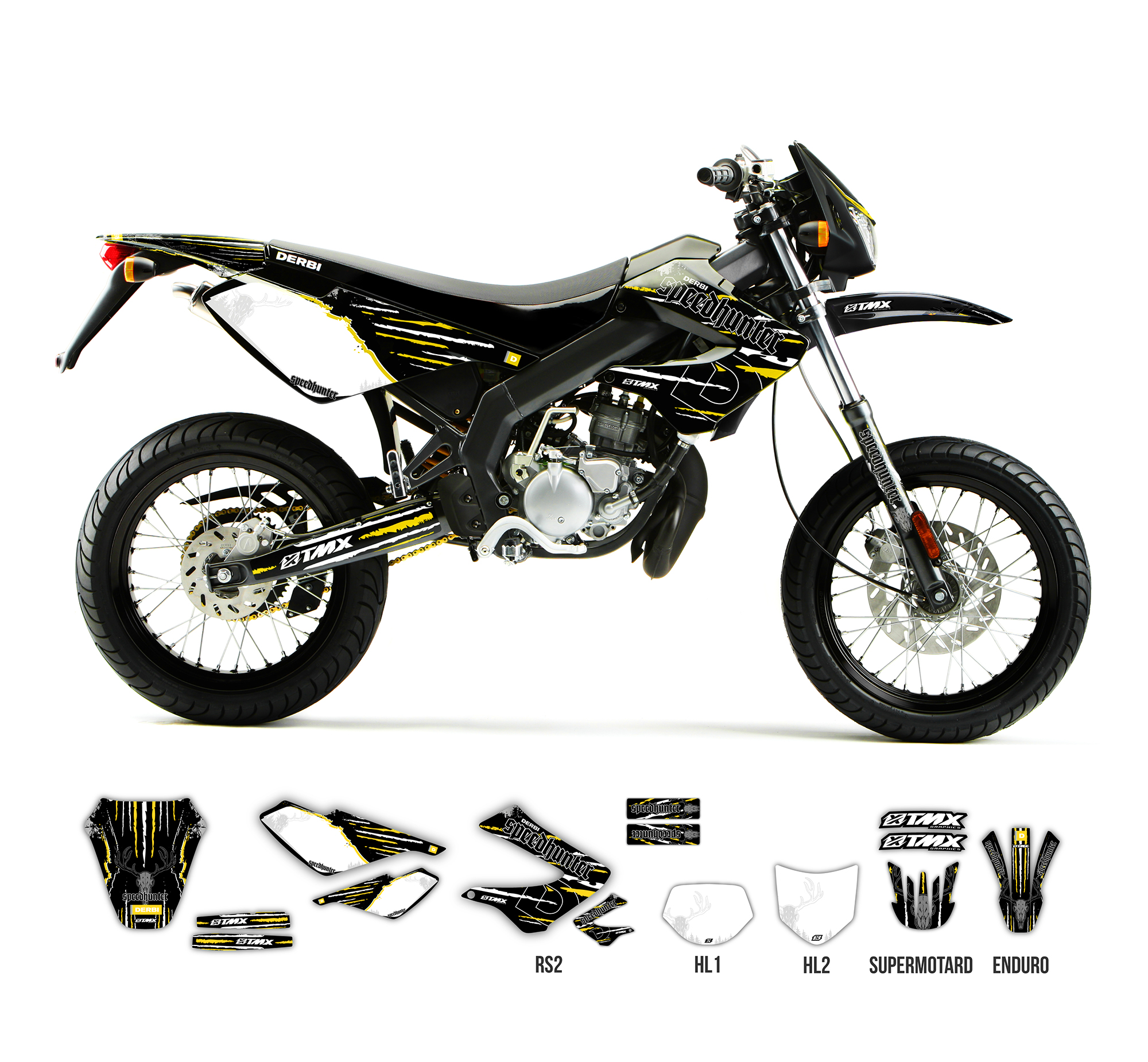 SpeedHunter Series Graphics Kit For Derbi Senda 50 TMX Graphics