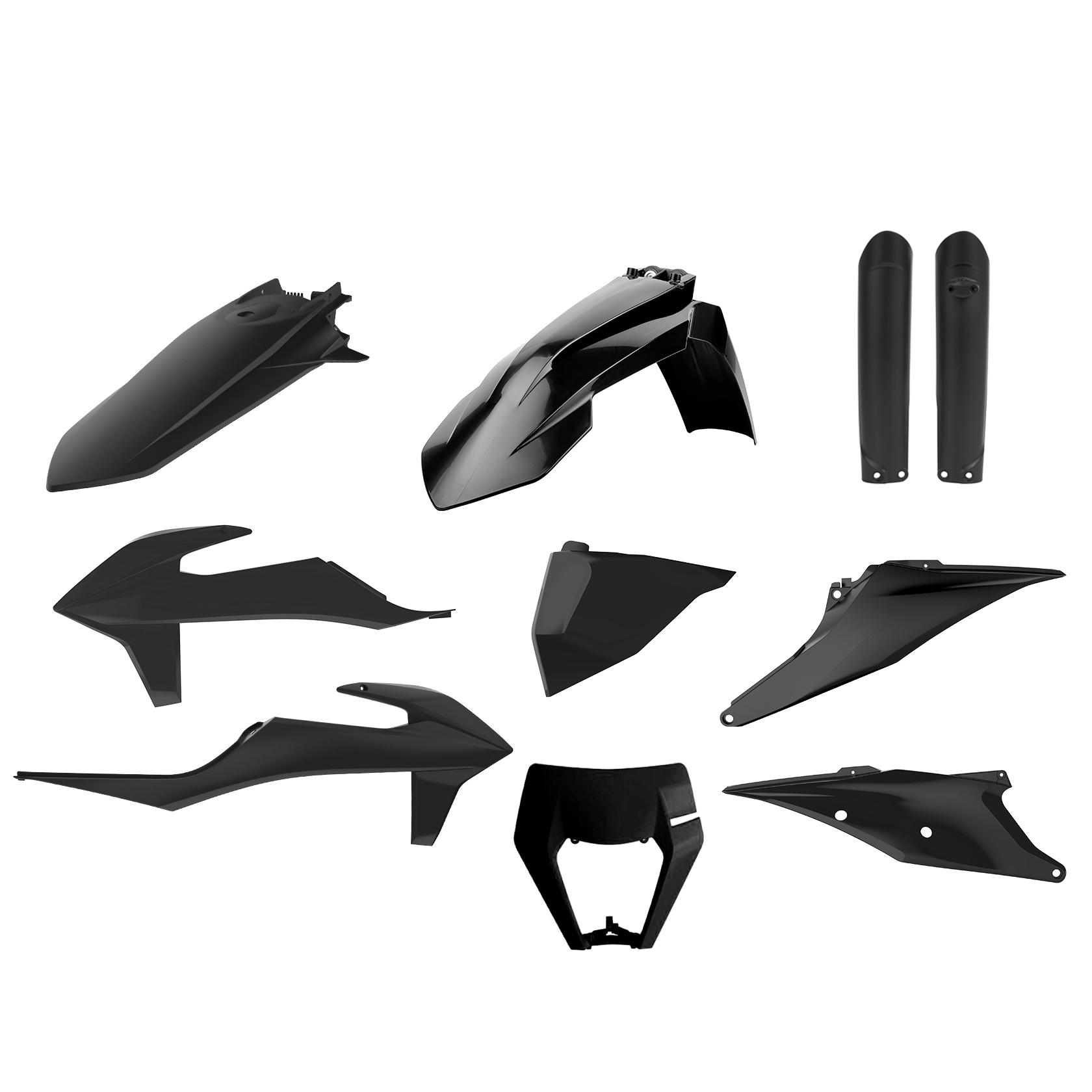 POLISPORT コンプリートシート KTM EXC/XC-W20-23 新品 Polisport: KTM EXC / EXC-F / XC-W / XCF-W 2020-22 (Black) • TMX