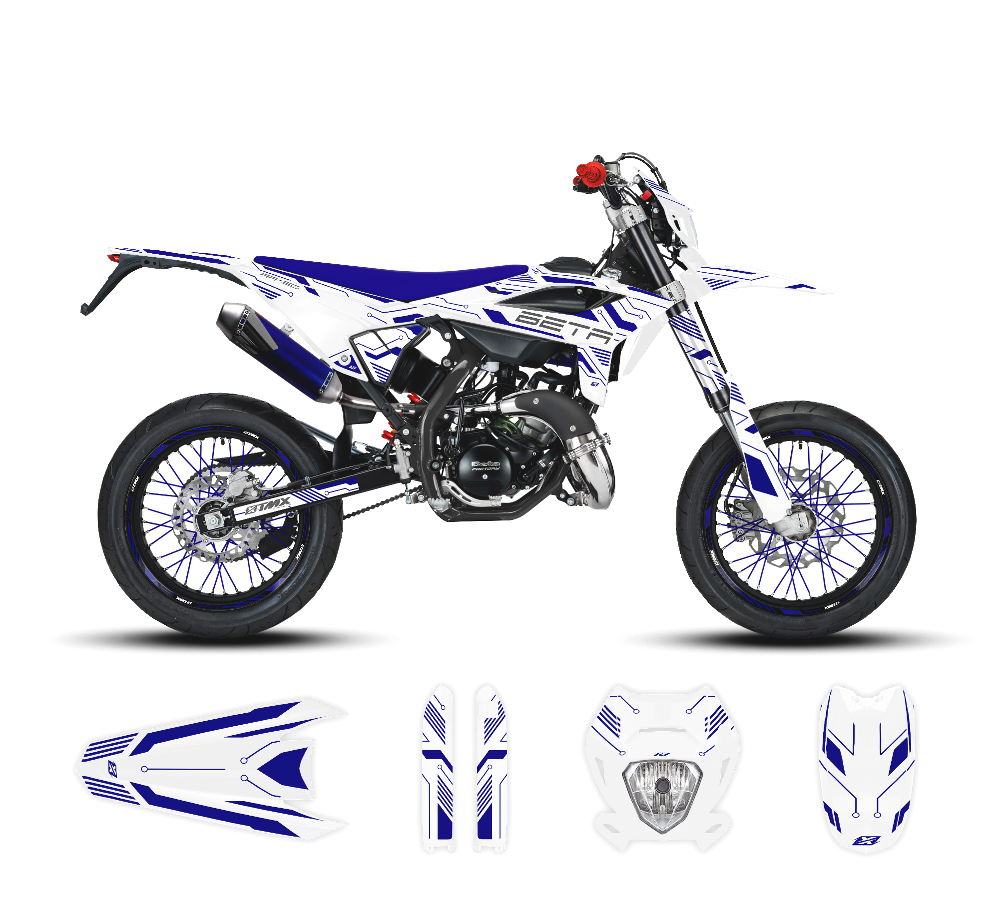 Cyber Series graphics kit for Beta RR 50 (2T) and 125 LC (4T) • TMX