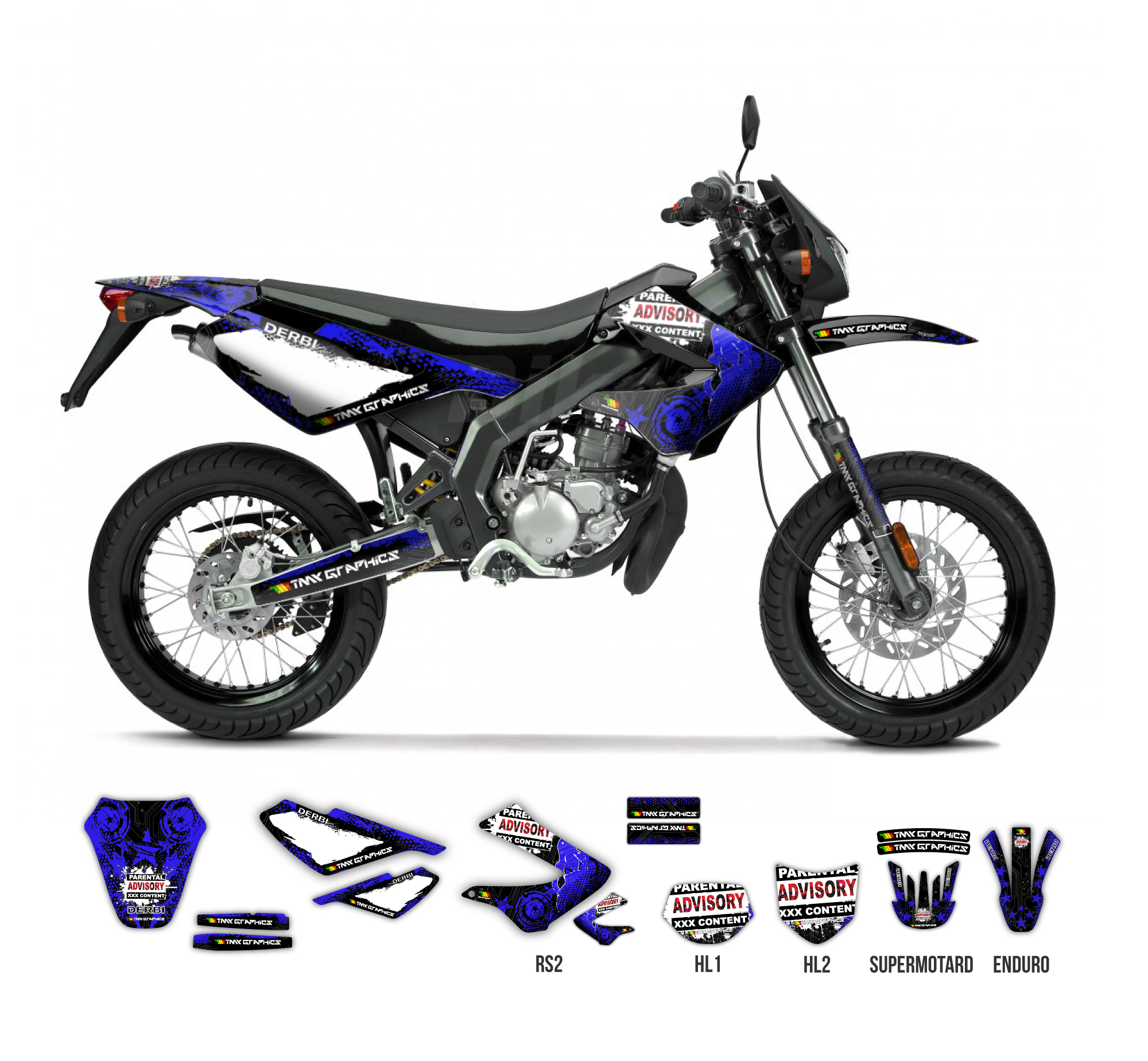 XXX Series graphics kit for Derbi Senda 50 � TMX Graphics pic