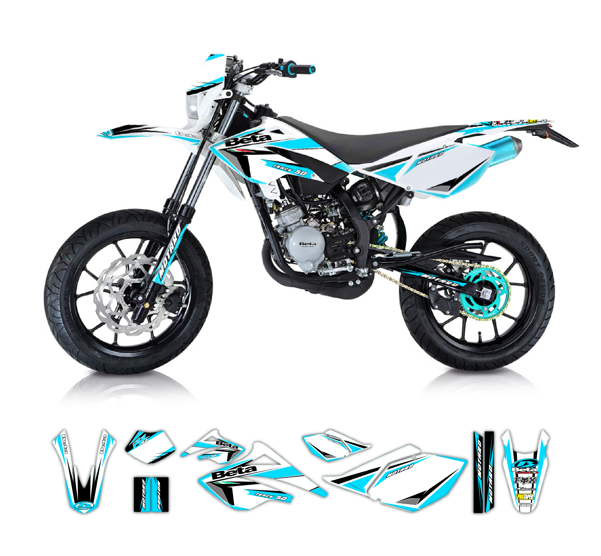 2010 Replica (Motard Track) Series graphics kit for Beta RR 50
