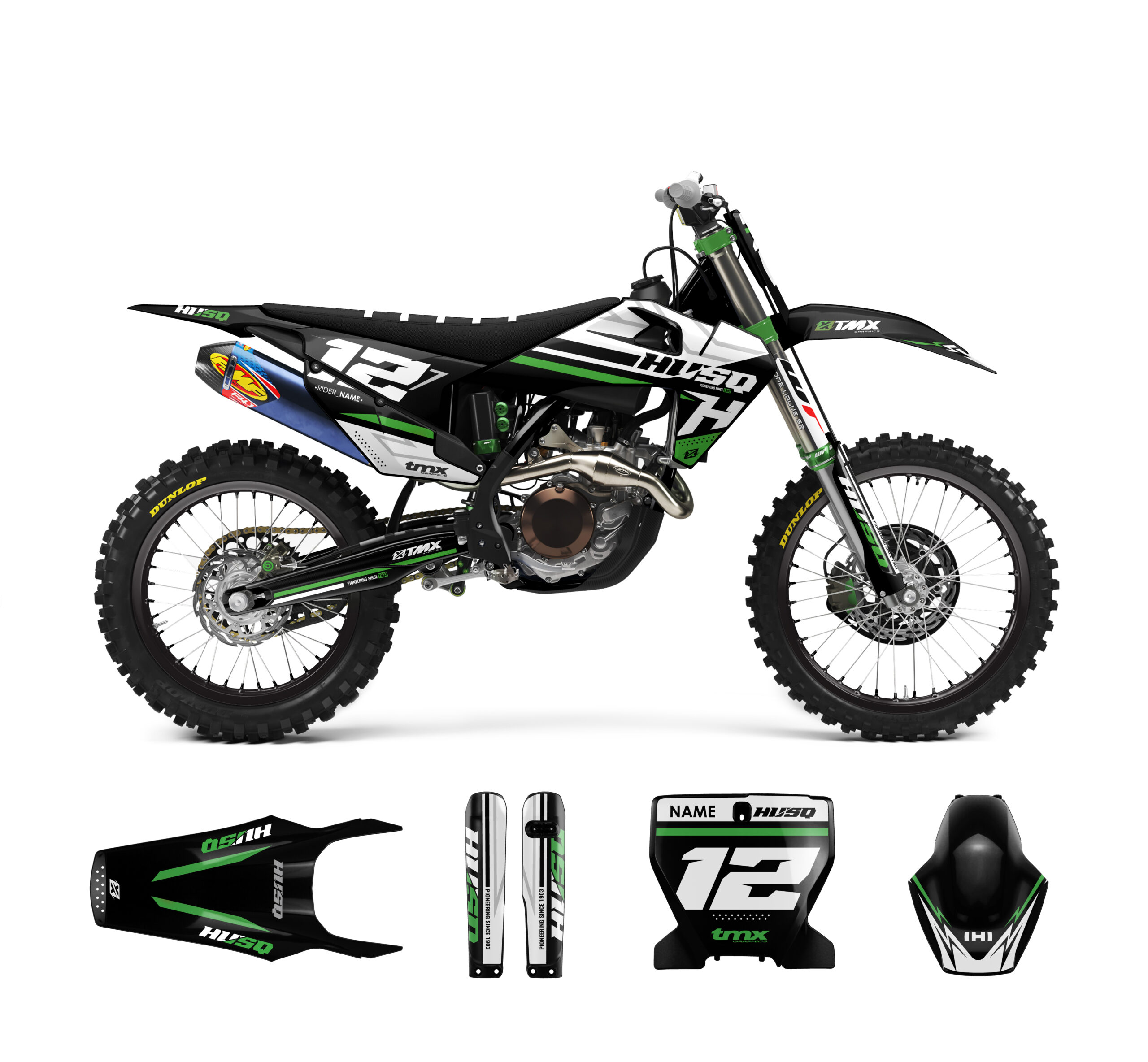 Black Beta Factory Style MX Enduro Graphics Kit Restyle