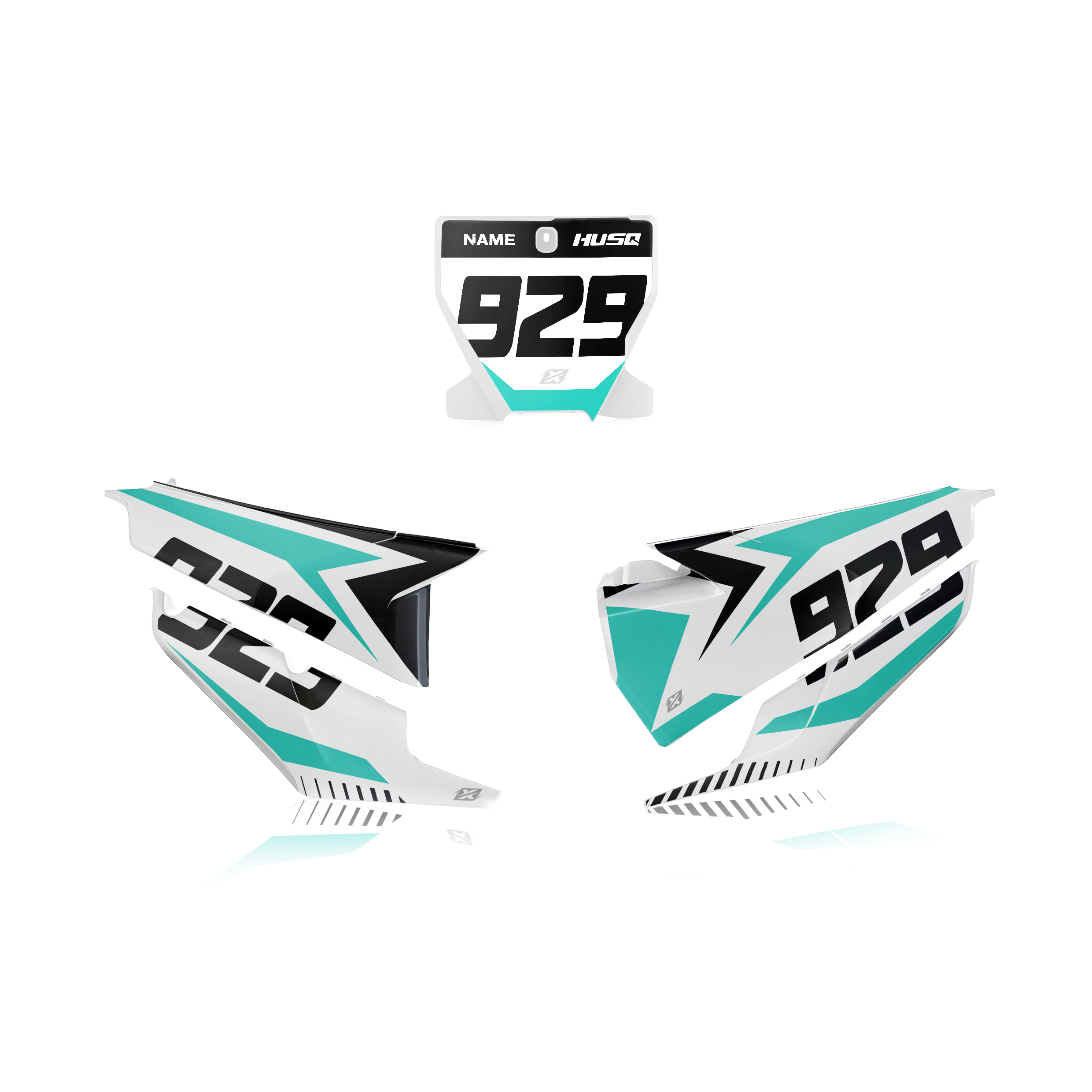 Husqvarna Number Plates Graphics Rupture Series • TMX Graphics