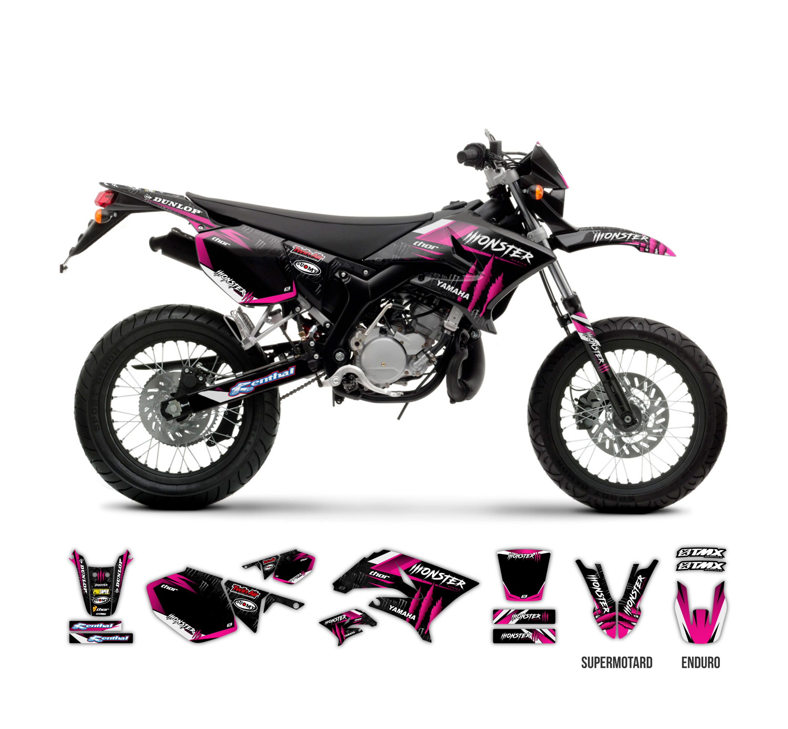 Monster Series graphics kit for Yamaha DT 50 • TMX Graphics