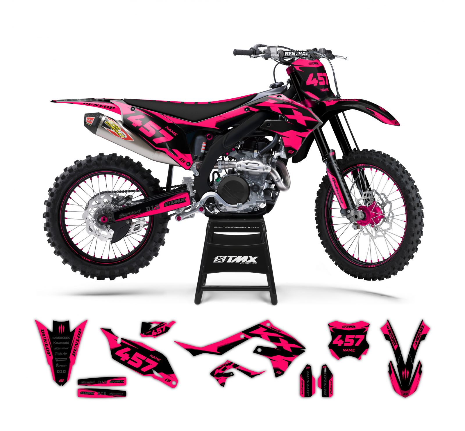 Intercept Series graphics kit for Kawasaki • TMX Graphics