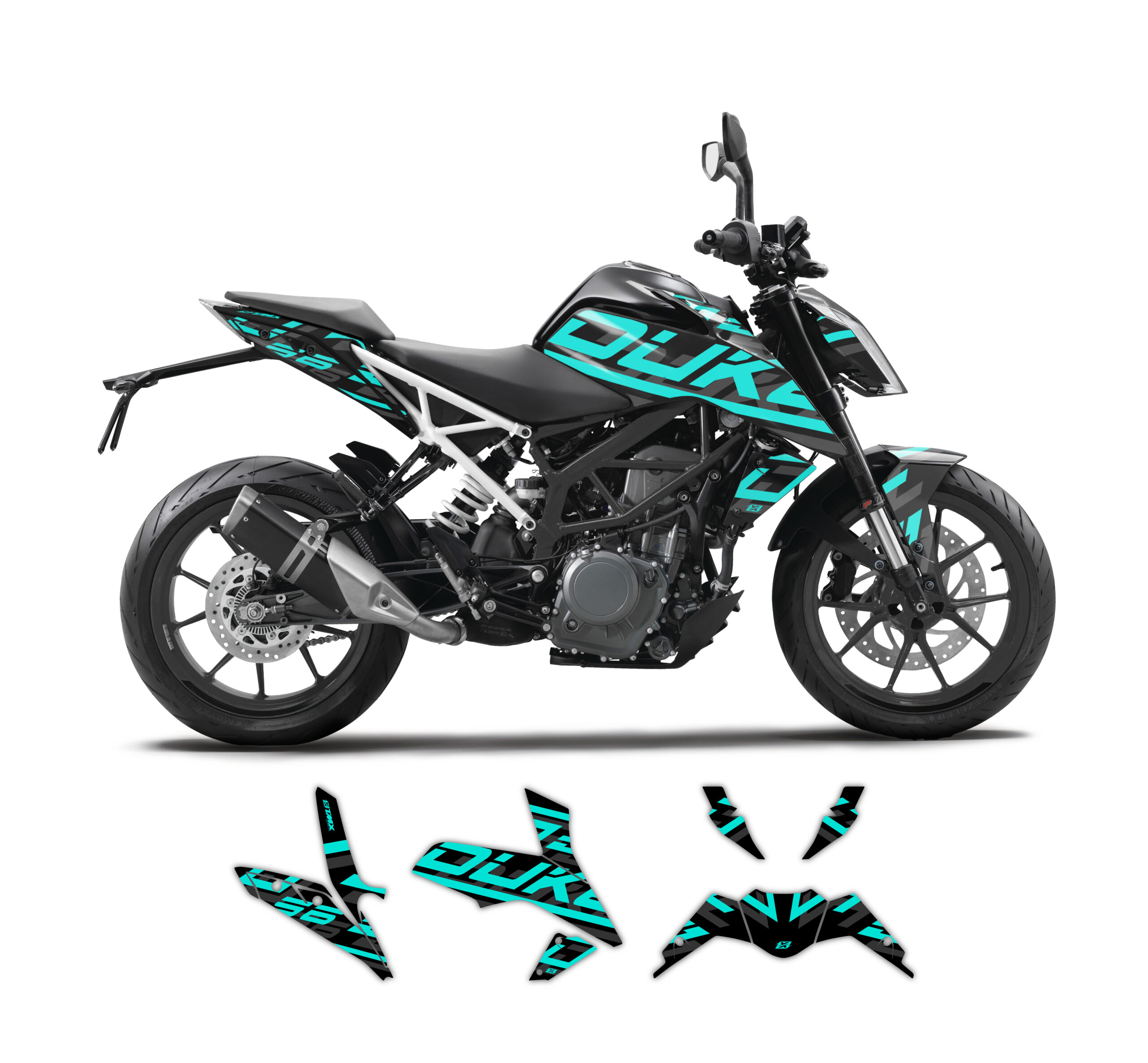 Echo Series graphics kit for KTM Duke 125 to 390 • TMX Graphics