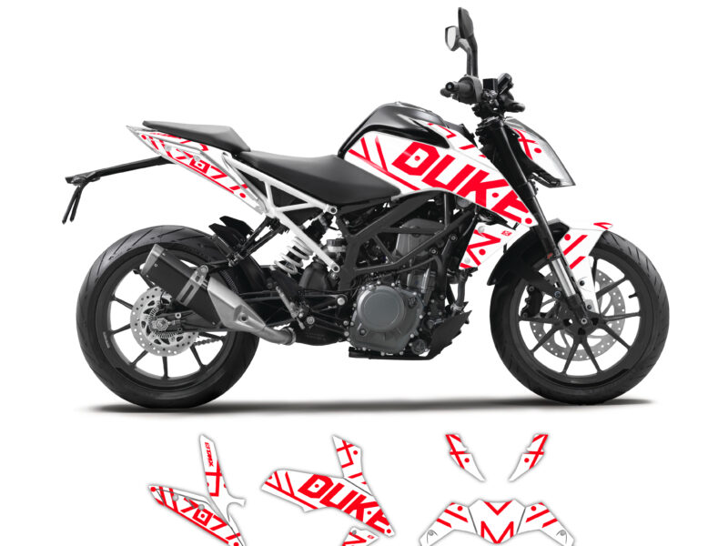 x*s様 KTM KOBE オリジナル　DUKE125〜390ロワーシート ブラ Shinobi Series graphics kit for KTM Duke 125 to 390 • TMX Graphics