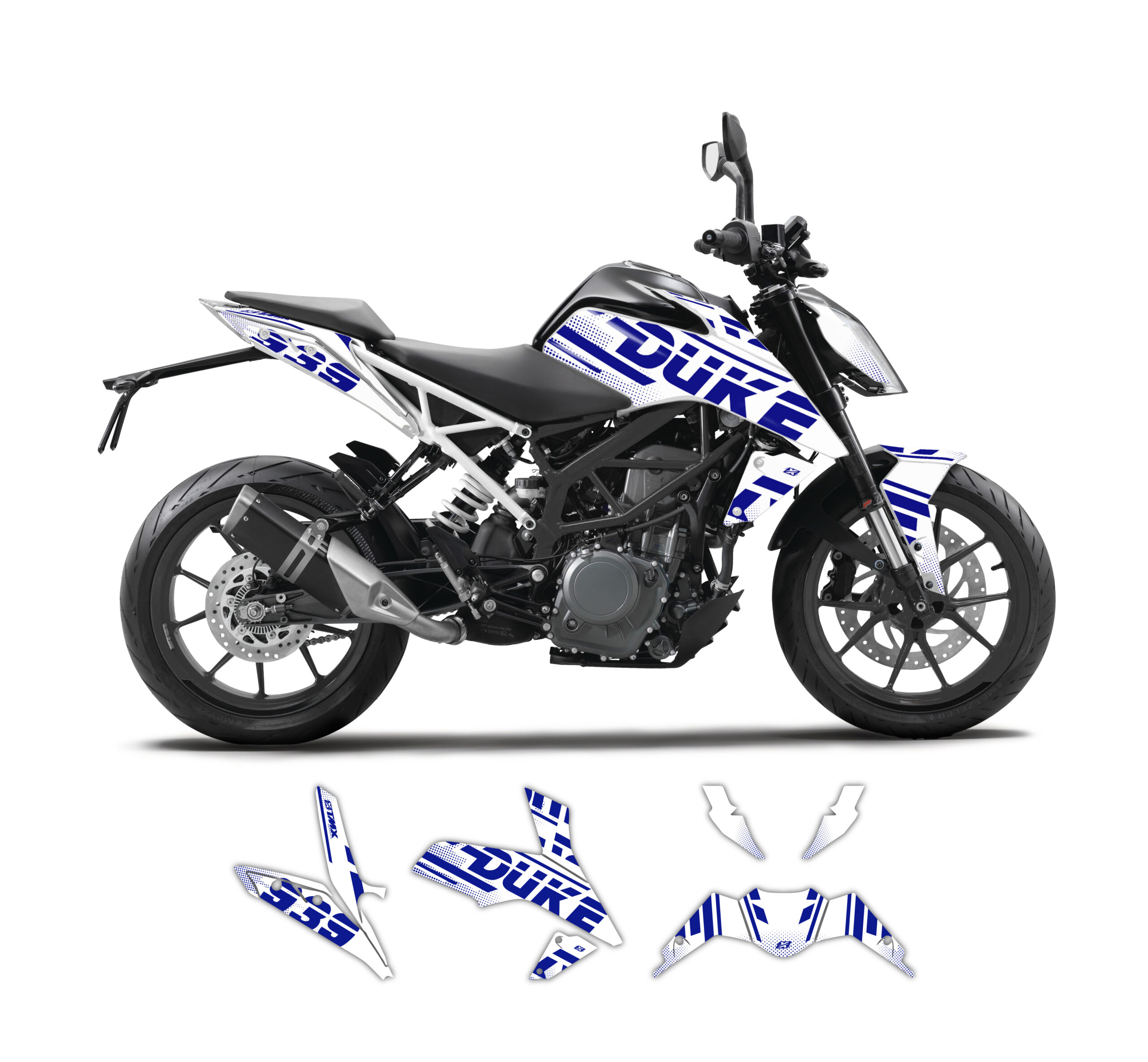 Runner Series graphics kit for KTM Duke 125 to 390 • TMX Graphics