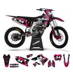 KALAIR GFX Division Series Graphics Decal Kit For Suzuki DRZ125 (2001-2007) – Red – Customizable