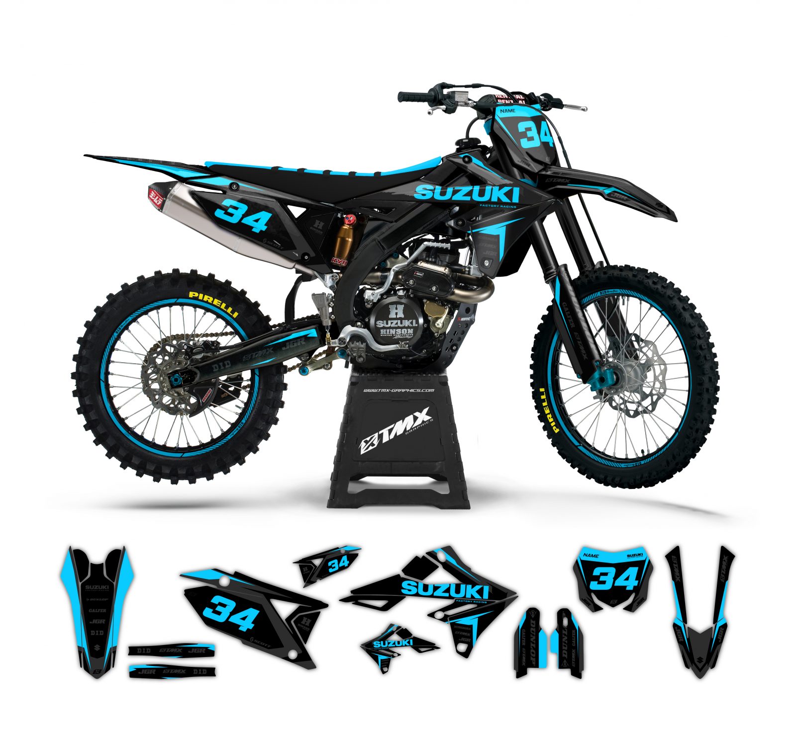 Racers Series graphics kit for Suzuki • TMX Graphics