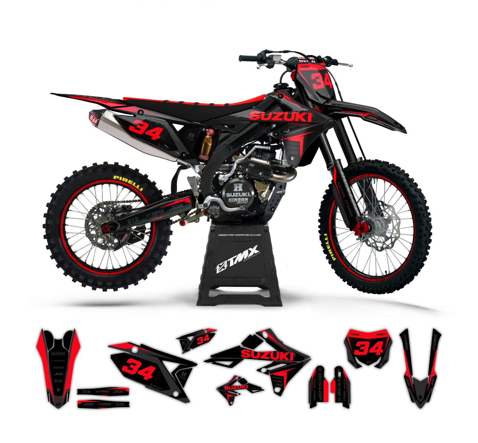 Racers Series graphics kit for Suzuki • TMX Graphics
