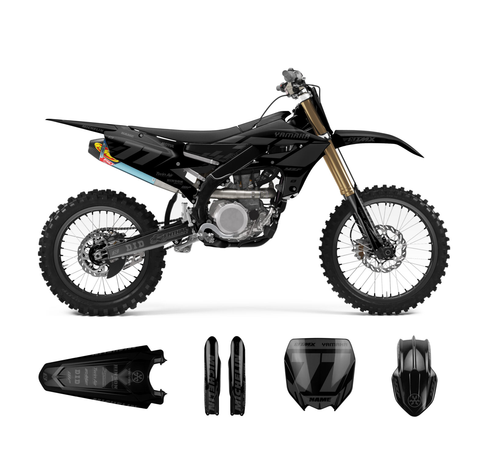 Black Spirit Series Grey Version • graphics kit for Yamaha • TMX