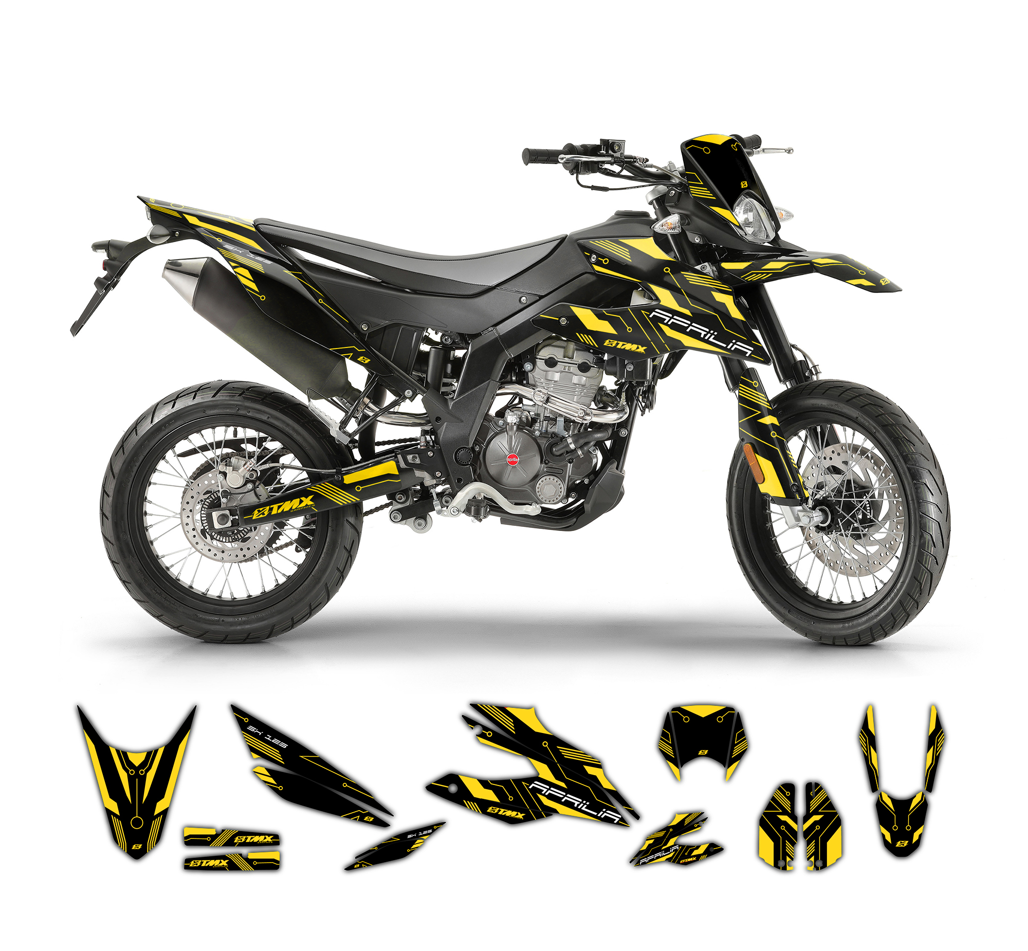 Kit Graphique Décalcomanies Pour Aprilia SX/RX 125 (2018-2024) - Multicolore - Neuf