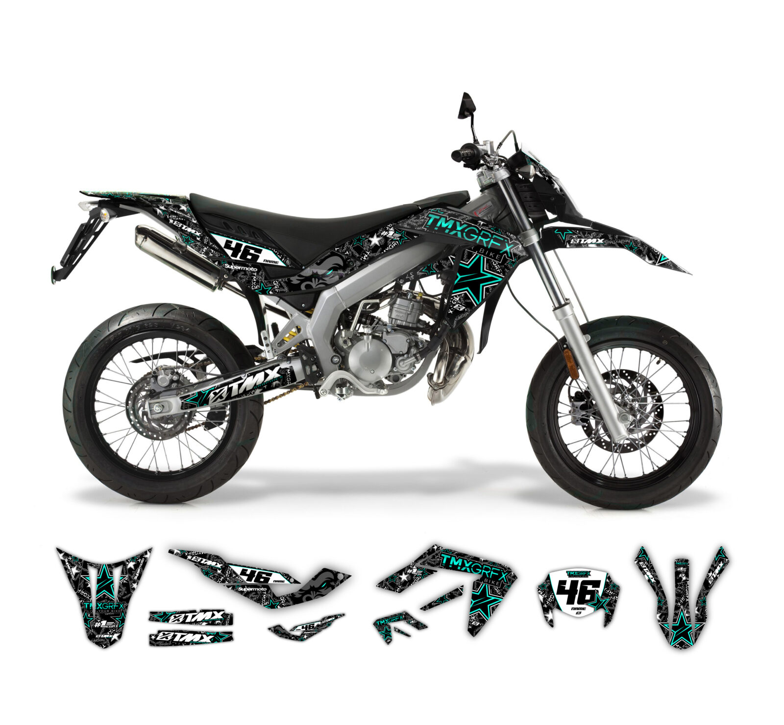 Rockstar Series graphics kit for Aprilia RX and SX, 50 and 125
