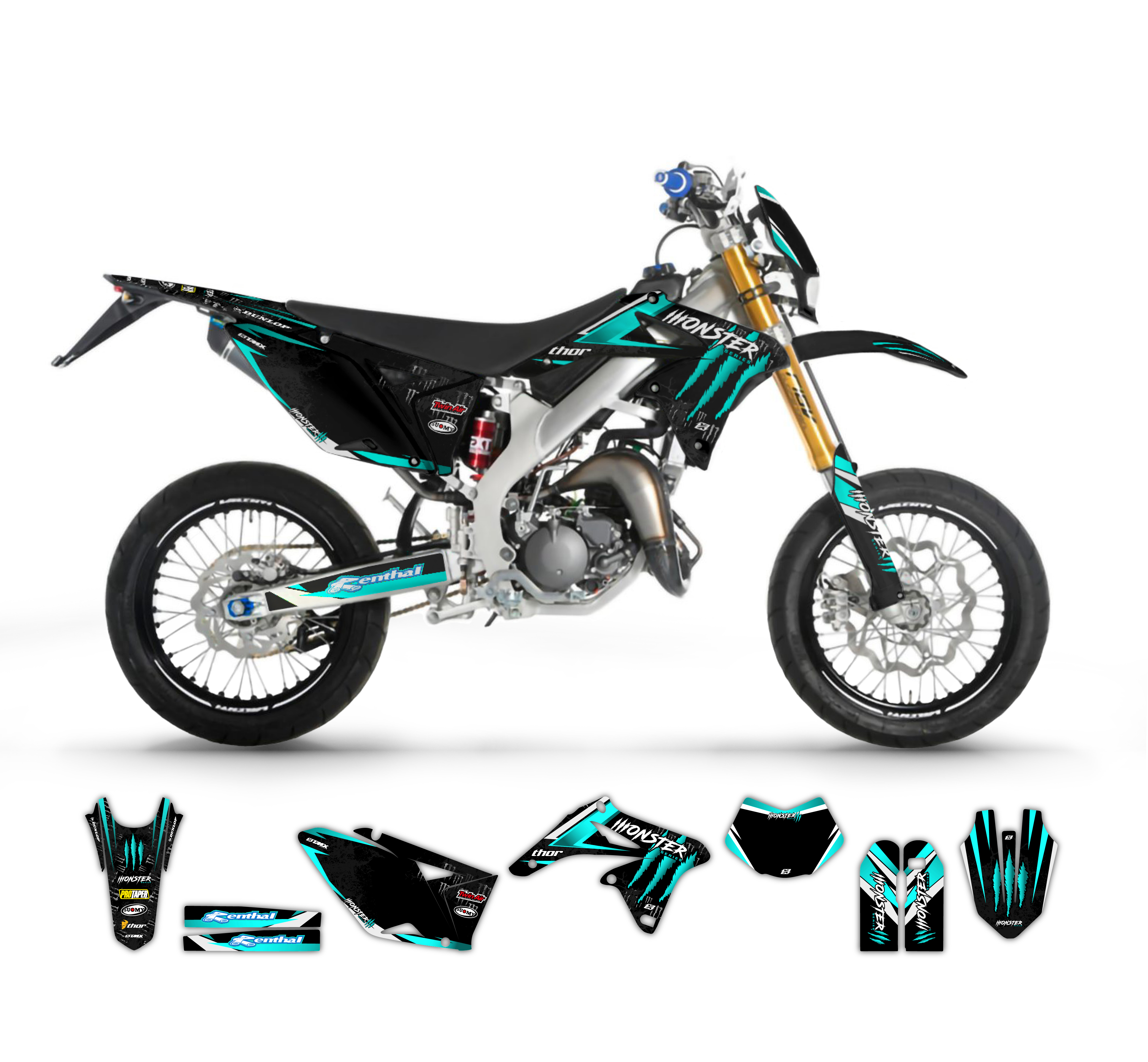 Valenti Rme 50 Suzuki Valenti Motard 50 Monster Series Graphics