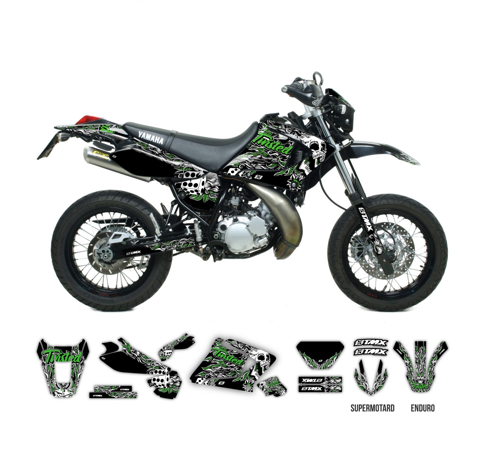 Twisted Series graphics kit for Yamaha DT 125 TMX Graphics