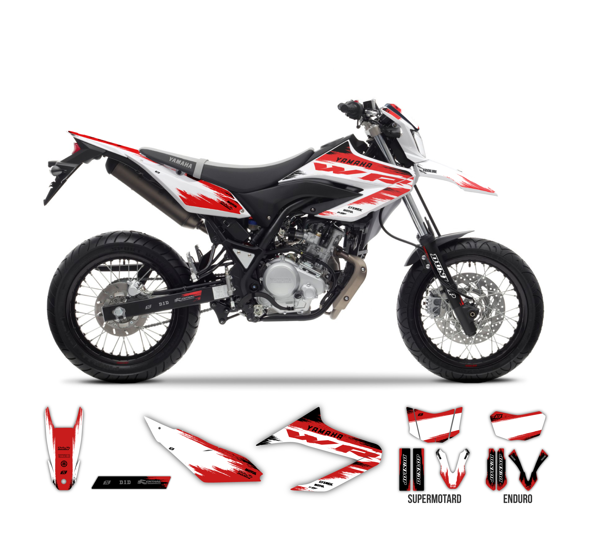 Burnout Series graphics kit for Yamaha WR 125 • TMX Graphics